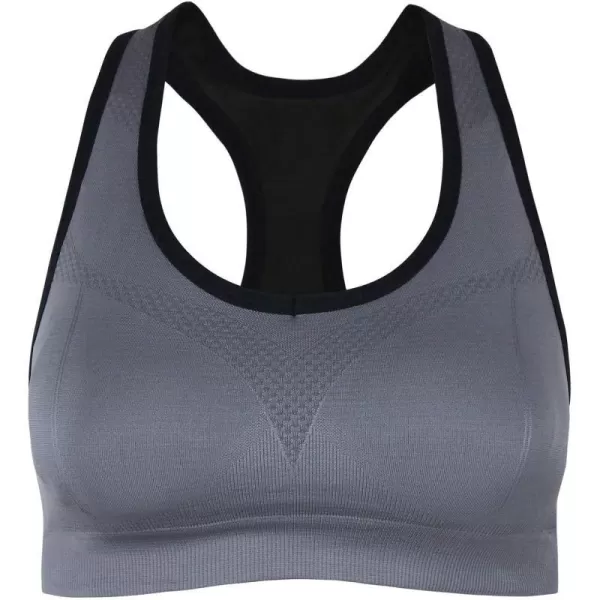 Charmian Womens High Impact Workout Yoga Running Racerback Sports BrasGray