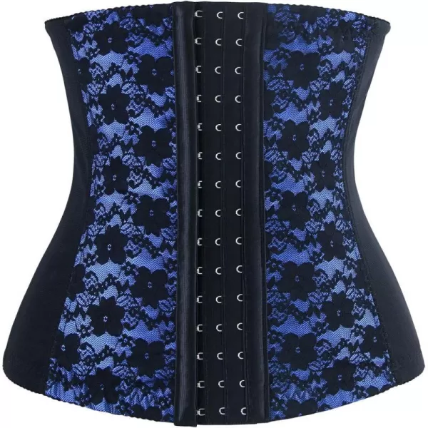 Charmian Womens Lace Waist Trainer Underbust Corset Bodyshaper Girdle ShapewearBlue