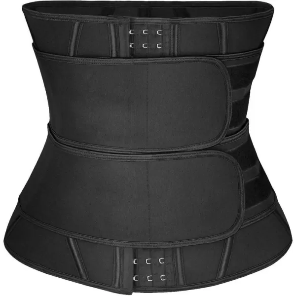 Charmian Womens Neoprene Sauna Waist Trainer Corset for Weight Loss Workout Sweat Belt Trimmer SlimmerBlack