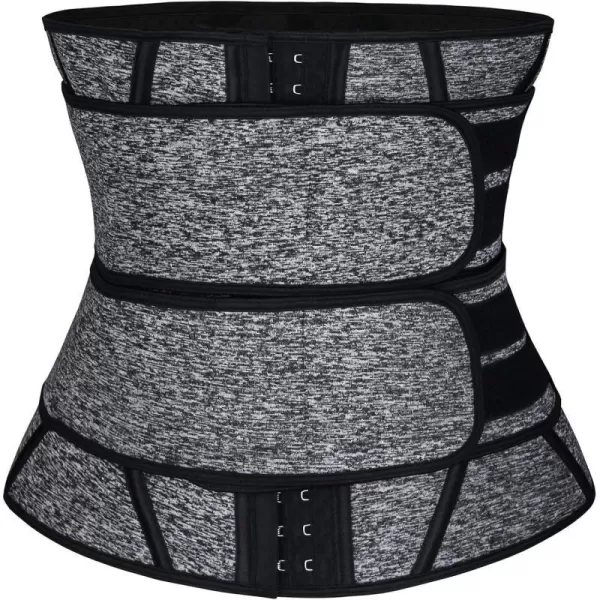 Charmian Womens Neoprene Sauna Waist Trainer Corset for Weight Loss Workout Sweat Belt Trimmer SlimmerGrey