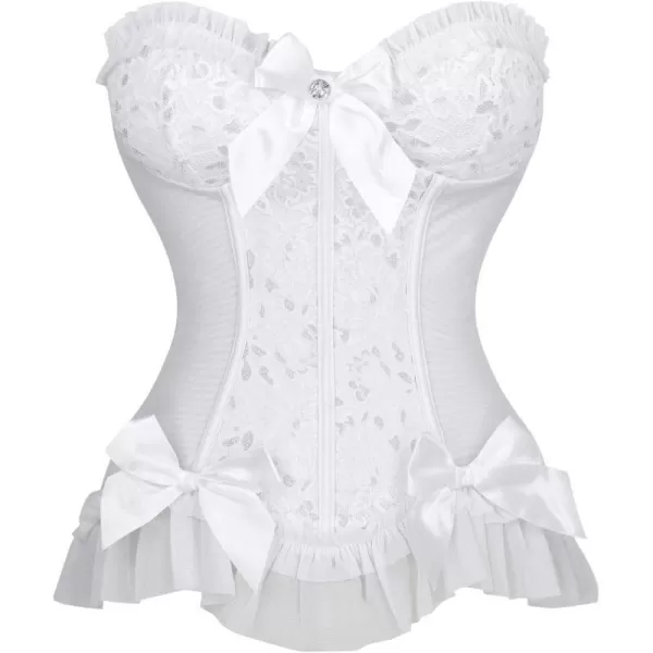 Charmian Womens Sweetheart Floral Jacquard Wedding Bridal Corset Bustier TopCharmian Womens Sweetheart Floral Jacquard Wedding Bridal Corset Bustier Top