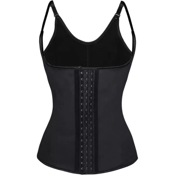 Charmian Womens Latex Underbust Waist Training Steel Boned Shapewear CorsetHalterlatexblack