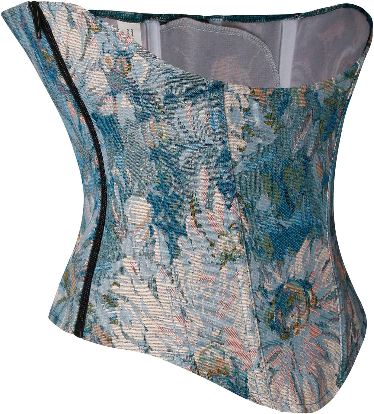 Charmian Womens Renaissance Vintage Floral Underbust Waist Training Corset Top
