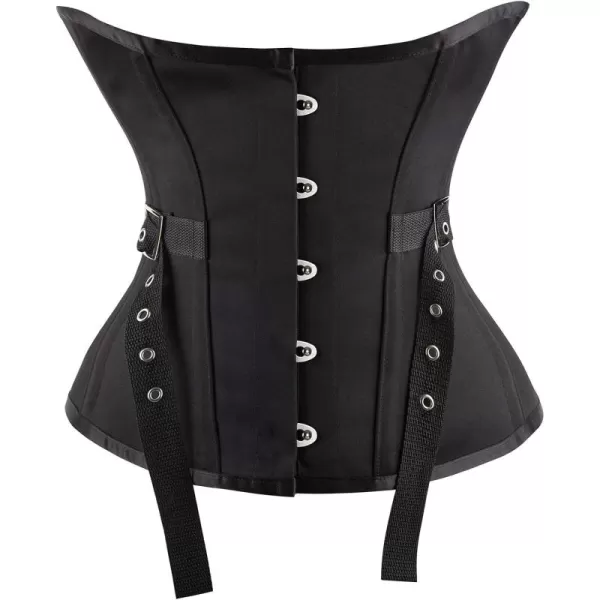 Charmian Womens Steampunk Steel Boned Waist Cincher Underbust Corset with Belt