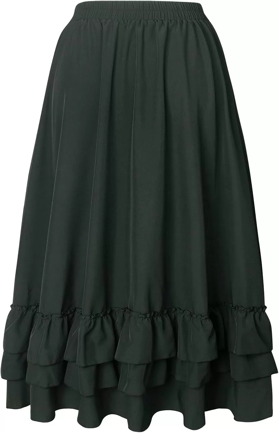 imageCharmian Womens Medieval Retro Steampunk Gothic Victorian Renaissance SkirtArmygreen
