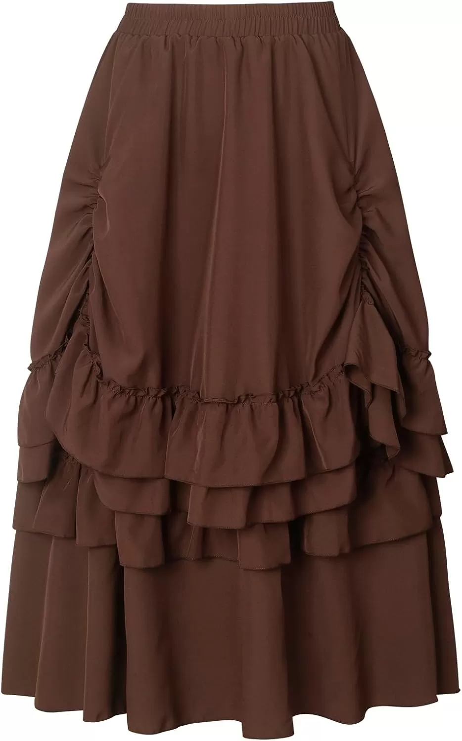 imageCharmian Womens Medieval Retro Steampunk Gothic Victorian Renaissance SkirtBrown