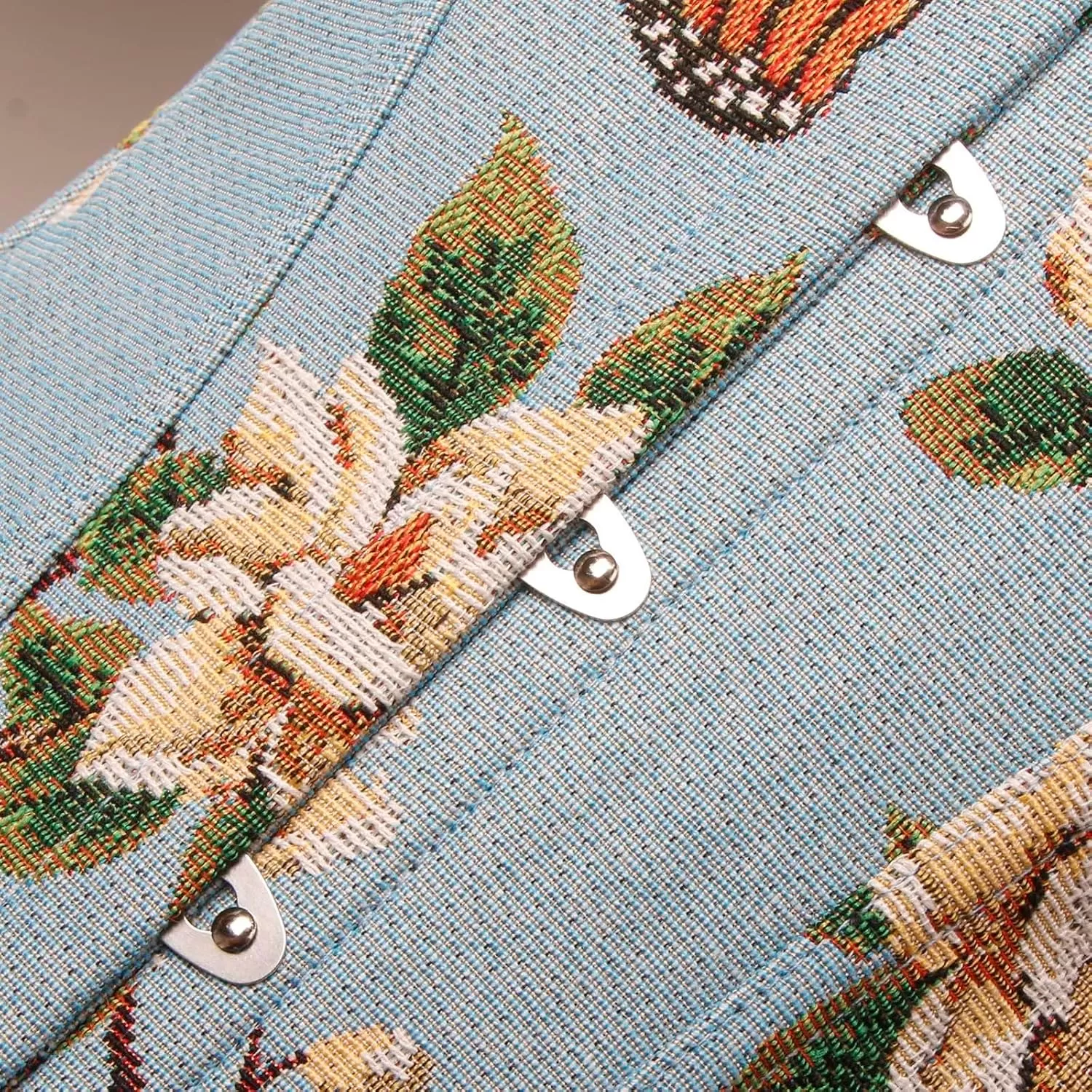 imageCharmian Womens Renaissance Vintage Butterfly Floral Print Overbust Corset TopBlue