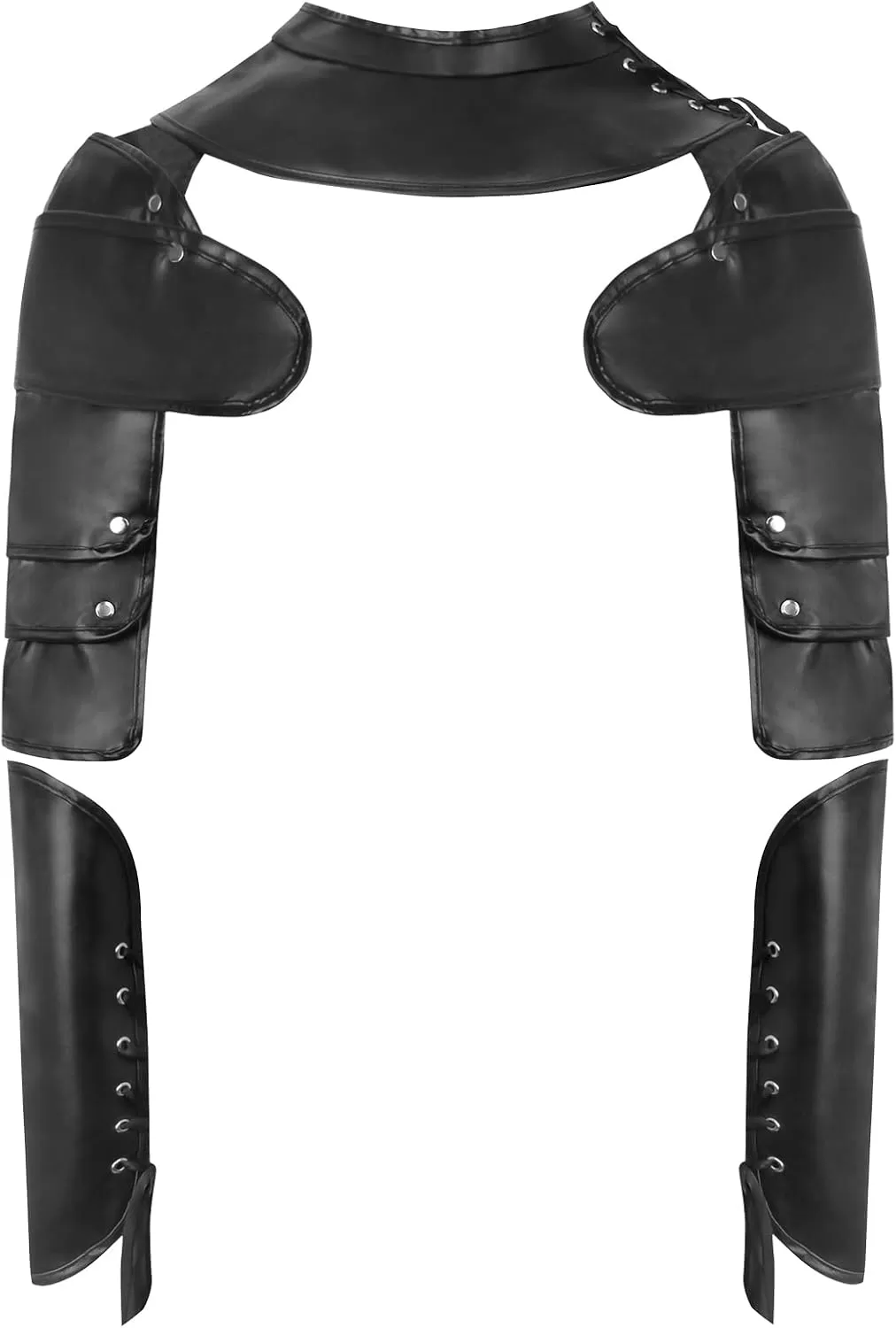 imageCharmian Womens Steampunk Gothic Shoulder Shrug Armor Arm Guards BracersBlack