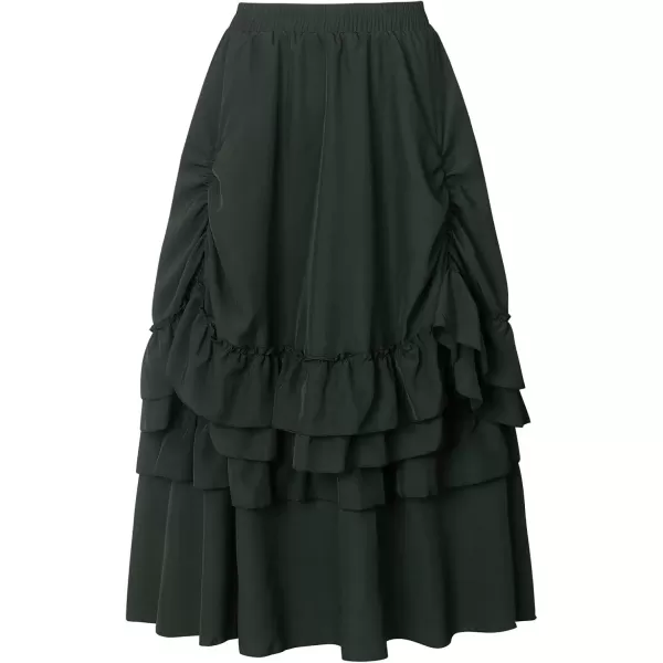 imageCharmian Womens Medieval Retro Steampunk Gothic Victorian Renaissance SkirtArmygreen