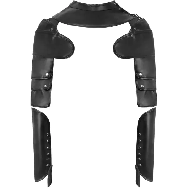 imageCharmian Womens Steampunk Gothic Shoulder Shrug Armor Arm Guards BracersBlack