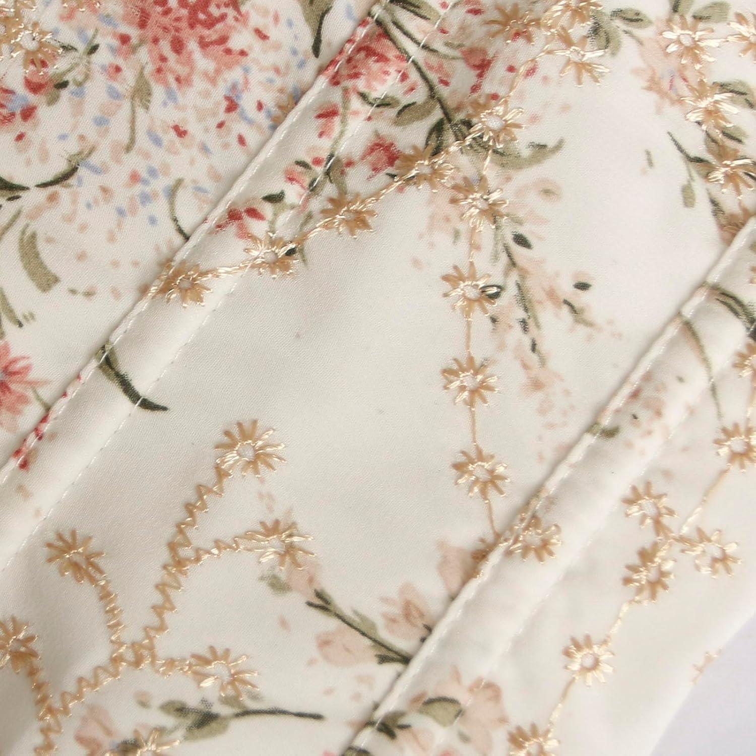 imageCharmian Womens Vintage Lace Up Floral Embroidered Corset Belt Waist CincherBeige