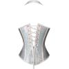 imageCharmian Womens Retro Gothic Halter Faux Leather Underbust Corset with BucklesSilver
