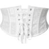 imageCharmian Womens Retro Vintage Floral Mesh Lace Corset Tie Back Waist Cinch BeltWhite