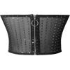 imageCharmian Womens Strapless Feather Sequin Mesh Bustier Crop Top Push Up Tube TopBlack