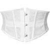 imageCharmian Womens Retro Vintage Floral Mesh Lace Corset Tie Back Waist Cinch BeltWhite
