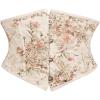 imageCharmian Womens Vintage Lace Up Floral Embroidered Corset Belt Waist CincherBeige