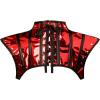imageCharmian Womens Steampunk Gothic Leather Costume Shoulder Jacket Shrug ArmorRedBlack