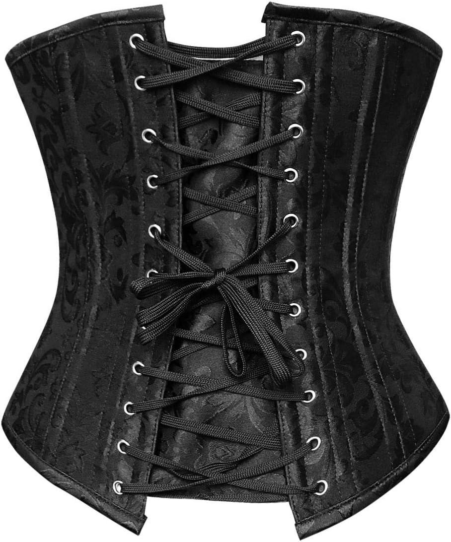 imageCharmian Womens 26 Steel Boned Vintage Brocade Underbust Waist Training Corset
