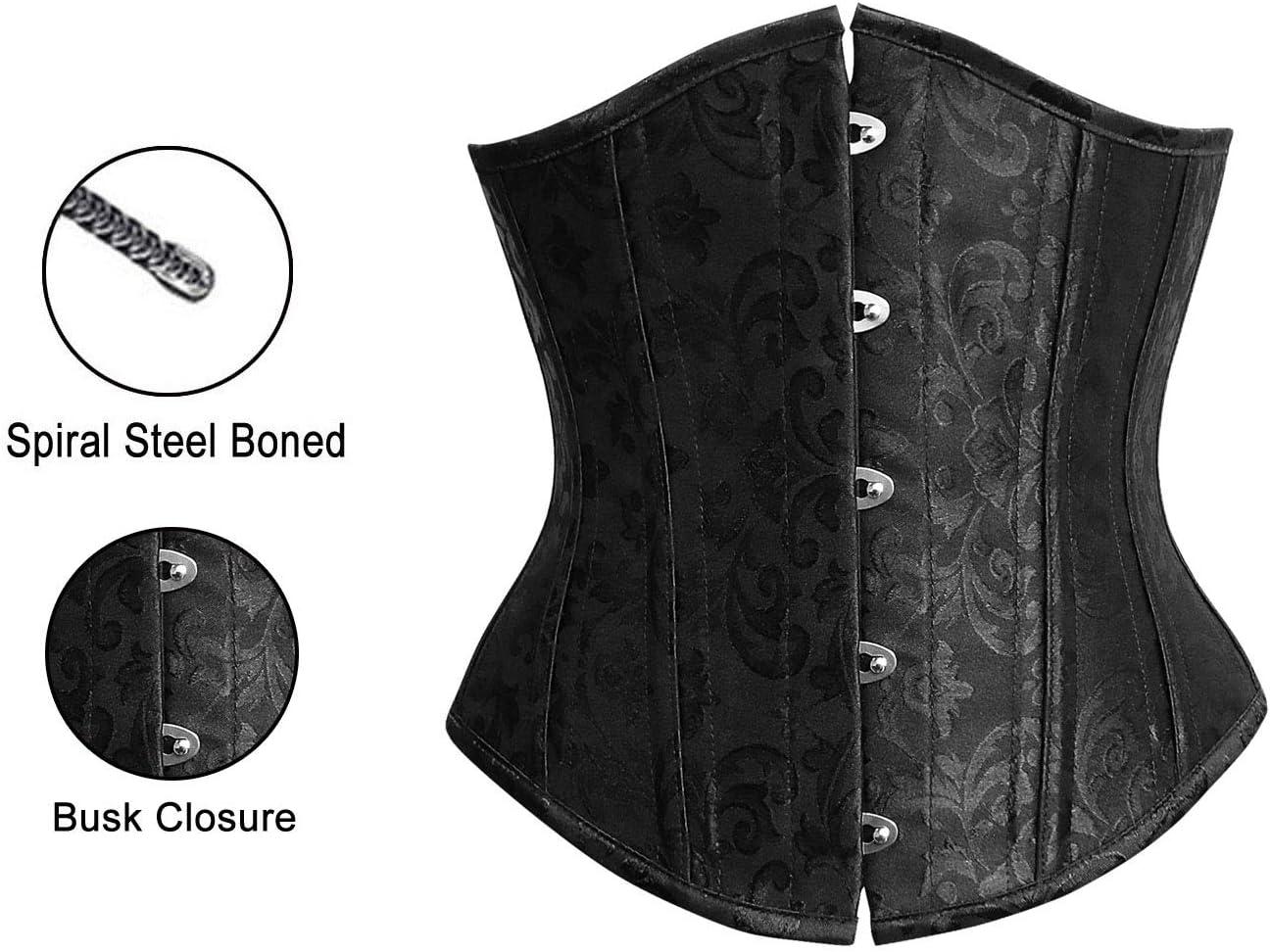 imageCharmian Womens 26 Steel Boned Vintage Brocade Underbust Waist Training Corset