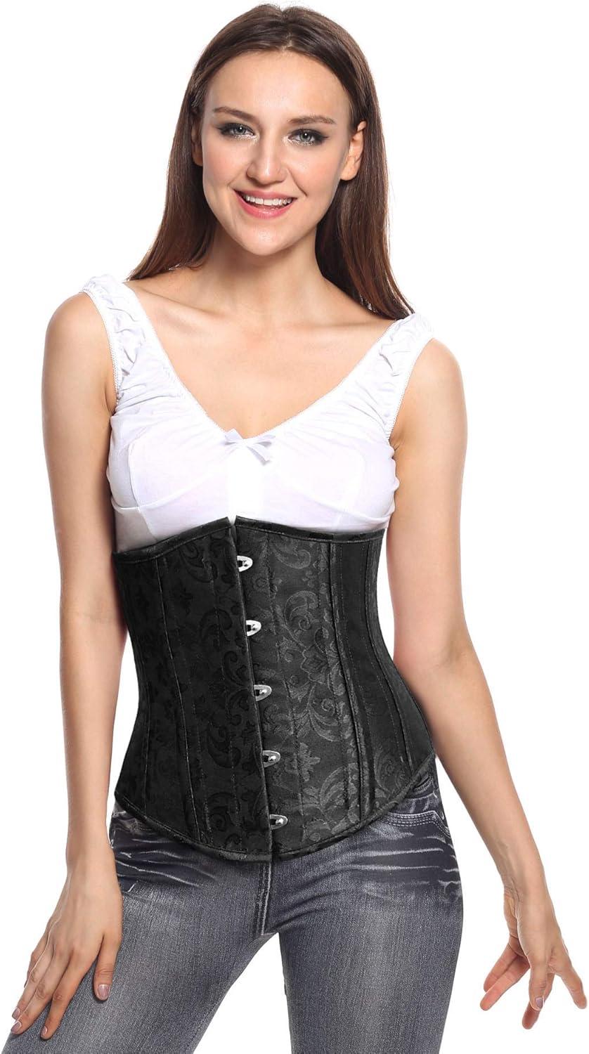 imageCharmian Womens 26 Steel Boned Vintage Brocade Underbust Waist Training Corset