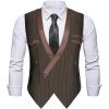 imageCharmian Mens Steampunk Victorian Renaissance Waistcoat Vest Business Suit VestBrown