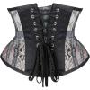 imageCharmian Womens Floral Lace Mesh Underbust Corset Steel Boned Waist Cincher