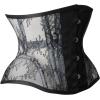 imageCharmian Womens Floral Lace Mesh Underbust Corset Steel Boned Waist Cincher
