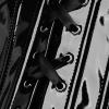 imageCharmian Womens Gothic PVC Leather Front Zipper Underbust Corset with BucklesBlack