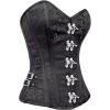 imageCharmian Womens Steampunk Gothic Brocade Spiral Steel Boned Corset with Buckles