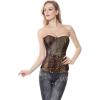 imageCharmian Womens Steampunk Retro Brocade Victorian Stripe Boned Bustier Corset