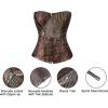 imageCharmian Womens Steampunk Retro Brocade Victorian Stripe Boned Bustier Corset