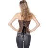imageCharmian Womens Steampunk Retro Brocade Victorian Stripe Boned Bustier Corset
