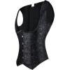 imageCharmian Womens Spiral Steel Boned Brocade Waist Cincher Underbust Corset Vest