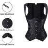 imageCharmian Womens Spiral Steel Boned Brocade Waist Cincher Underbust Corset Vest