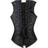 imageCharmian Womens Spiral Steel Boned Brocade Waist Cincher Underbust Corset Vest