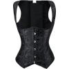 imageCharmian Womens Spiral Steel Boned Brocade Waist Cincher Underbust Corset Vest