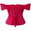 imageCharmian Womens Elegant Off Shoulder Sweetheart Overbust Corset Bustier TopRose Red