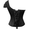 imageCharmian Womens Gothic Victorian Lace Up Boned Overbust Bustiers Corset TopBlack