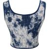 imageCharmian Womens Renaissance Floral Corset Top Bustier Bodice with ZipperBlue