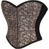 imageCharmian Womens Vintage Lace Up Boned Overbust Bustier Corset Top BodyshaperBlack