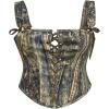 imageCharmian Womens Y2K Camo LaceUp Bustier Corset Top with Adjustable StrapsGreen