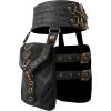 imageCharmian Womens Steampunk Gothic Accessory PU Leather Hip Pouch Waist Belt BagBlack