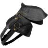 imageCharmian Womens Steampunk Gothic Punk PU Leather Single Shoulder Armor HarnessBlack