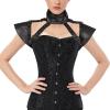 imageCharmian Womens Steampunk Gothic Rivet Pauldron Shoulder Shrug Armor HarnessBlack