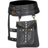 imageCharmian Womens Steampunk Leather Waist and Thigh Belt with Detachable PouchBlack