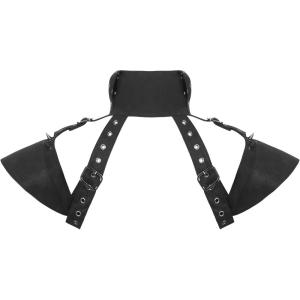 imageCharmian Womens Steampunk Gothic Rivet Pauldron Shoulder Shrug Armor HarnessBlack