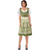imageCharmian Womens Oktoberfest Costume Vintage Floral Folk Bavarian Dirndl DressGreen