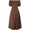 imageCharmian Womens Renaissance Medieval Off Shoulder Ruffle Sleeve Midi DressBrown