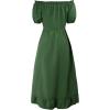 imageCharmian Womens Renaissance Medieval Off Shoulder Ruffle Sleeve Midi DressGreen