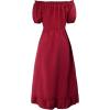 imageCharmian Womens Renaissance Medieval Off Shoulder Ruffle Sleeve Midi DressRed